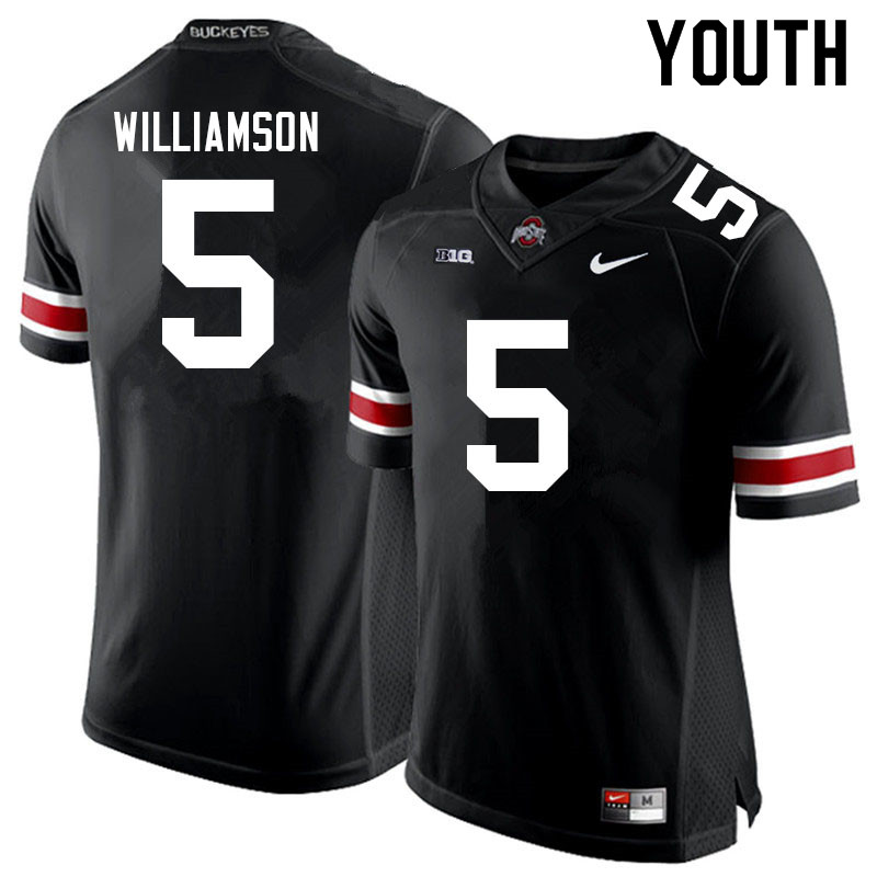 Ohio State Buckeyes Marcus Williamson Youth #5 Black Authentic Stitched College Football Jersey